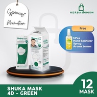 Masker Medis Shuka Mask 4D - Hijau