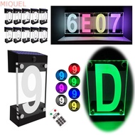 MIQUEL RGB Color Address Light, Digit or Letters Remote Controller Solar Powered House Number Sign, 