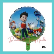 [DV88] 5 Paw Patrol Round Foil Balloon (18 inches)