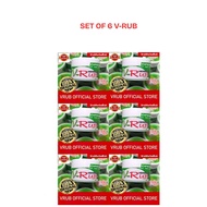 Herbal V-Rub for Cold Symptoms and Pain Relief, set of 6pcs. Herbal Smokes Aromatherapy