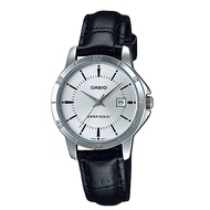 นาฬิกา รุ่น Casio นาฬิกาข้อมือผู้หญิง สายหนัง สีดำ รุ่น LTP-V004L-7A ( Silver/Black ) จากร้าน MIN WA