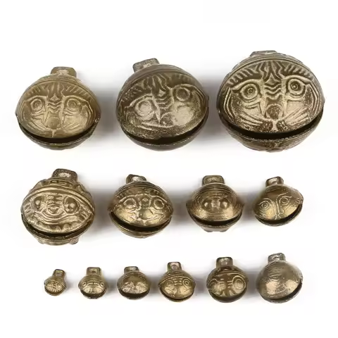 1/2/3/5/7/8/15Pcs/lot Brass Material Chinese Good Luck Tinkle Bell Charm for Bracelet & Anklet Makin