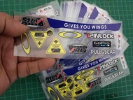STIKER KACA HELM VISOR ALV HELMET | STICKER ALV TRANSPARANT UV PREMIUM PLUS WHITE INK