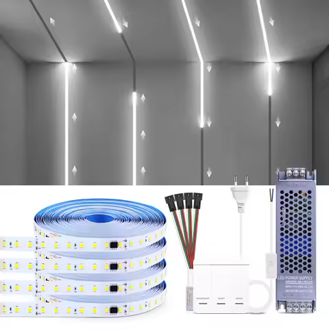 Multiple Rolls LED Strip Ligths Horse Racing Water Fllowing Light Wave Chasing Effect WS2811 Control