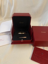 正品 Cartier love Bracelet卡地亞經典玫瑰金窄版六鑽手鐲/手鈪 Size:16/ 25年8