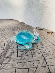 水晶玻璃 長壽烏龜 夜光 海龜 陸龜