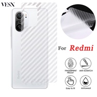 Carbon Fiber Phone Protective Back Film For Redmi A3 A1 A2 K70 K70E K60 K60E K50 K40 Gaming K30 K20 Pro Plus A2+ Pro+ 5G 4G 2023