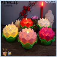 KA Lotus Flower Light, Lotus Flower Plastics Night Light LED, Convenient LED Electronic Candles