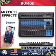 BOMGE Professional Mixer Sound Board Konsol Sistem Meja 8/12 Saluran dengan Antara Muka Audio USB Ra