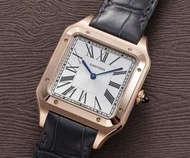 卡地亞Santos Dumont 大型18k玫瑰金手錶