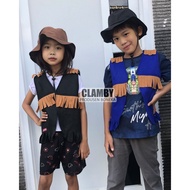 Toy Story Costume Cowboy Vest Set Kids Cowboy Hat / Boys Girls Cowboy Vest