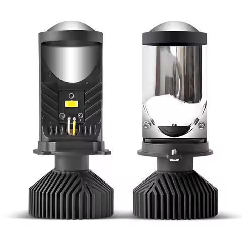 Y6 Turbo Fan H4 LED Headlights Car H4 Mini Projector Lens 6000K Super Bright 20000LM Hi Lo Beam Bulb