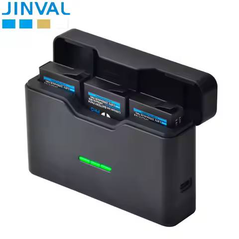 JINVAL For DJI Osmo Action 6 Battery + Charger 2280mAh Action 5 Pro Action 6 Fast Triple Charging Ca