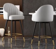 全城熱賣 - 現代輕奢可旋轉吧檯椅(淺灰色)(尺寸:坐高75CM)