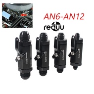 AN4 AN6 AN8 AN10 AN12 Inline Fuel Shut Off Valve to 4 6 8 10 12AN Male Flow Control Cut Off Valves F