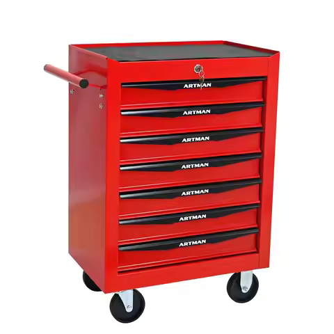Rolling Tool Chest Cart with 7 Drawers,Storage Tool Cabinet on 4 Wheels. Lockable Tool Cart with Dra