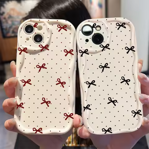 Wave Point Bow Phone Case For Huawei Honor 400 200 90 Lite 300 Pro X9B X8C X8A X8B X7B X6A X6C X6B X