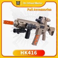 Full Accessories BoHan HK416 Metal Gear High End Gel Blasters With Holographic+Front Grip+Red Laser+