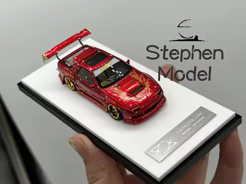 Error 404 1:64 RX-74 FC Twerkstallion Red Golden Wheel Resin Car Model Collection