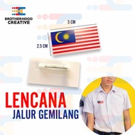 Lencana jalur gemilang | bendera size 5x2.5cm standard size KPM