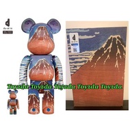 Medicom 冨嶽三十六景 凱風快晴 富士山 Fujisan Katsushika Hokusai 400% + 100% bearbrick be@rbrick