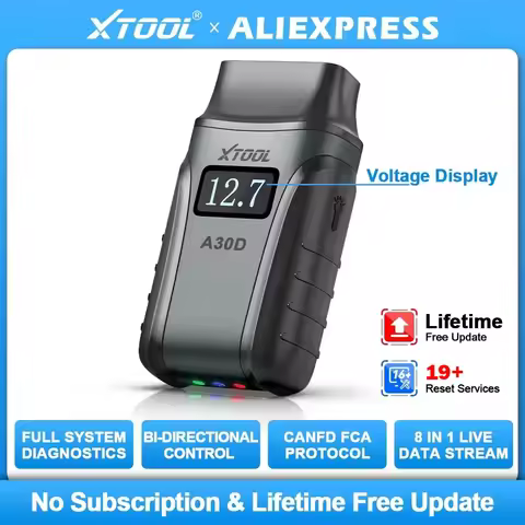 XTOOL Anyscan A30D V2.0 Bluetooth OBD2 Scanner 19+ Service Full System Bidirectional Car Scanner CAN