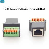 RJ45 Female Breakout Board Solderless RJ45 Ethernet to 8 Pin Quick Wiring RJ45 8P8C Spring Press Ter
