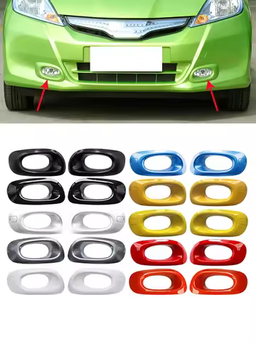 For Honda FIT JAZZ GE6 GE8 2012 2013 2014 Front Bumper Fog Lights Cover Hood Frame Foglamp Surround