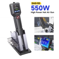 FNIRSI SAG-55 Micro Hot Air Gun 550W with Stand BGA Rework LCD Digital Hair Dryer Soldering Heat Gun