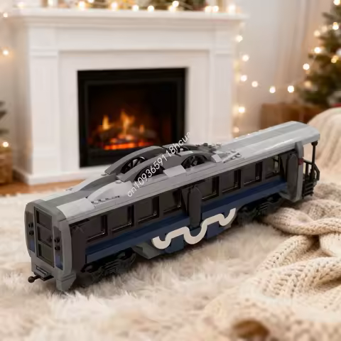 496pcs MOC FFVIII Intercontinental Train Rear City Trains Model Building Blocks Construction Toys Ch