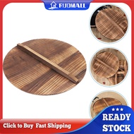 RUDMALL Wooden Pot Lid Retro Wok Cover Hutch Cooking Tool Handcrafted Chinese Fir Kitchen Gadget Protective