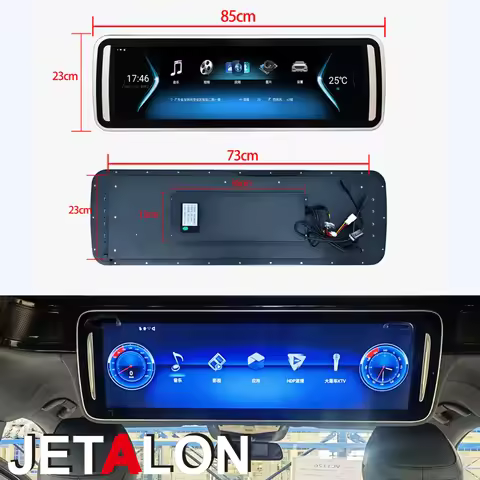 29'' Center Rearview Display Entertainment Screen For Benz vito For Toyotaor HIACE Android Roof Ceil