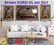 HADIAH FRAME WAKAF SURAU MASJID BINGKAI HISAN DINDING FRAME MUSLIM AYAT SURAH QURAN QURSI , 4 QUL, SERIBU DINAR Wall Muslim Frames Surah vol 1 [ 1 SET 3PCS ] FRAM TIMBUL DAN AYAT DIUKIR TULISAN EMAS