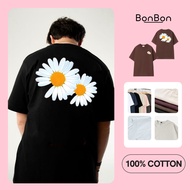 G-Dragon loose-form unisex chrysanthemum t-shirt in cool, stretchy 100% cotton fabric - HC01