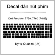 Key button sticker set for Dell Precision 7750, 7760 (P44E)