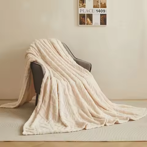 51 x 63 inches Taffeta Solid Color Blanket Coral Velvet Flannel Blanket Thickened Cover Blanket Gift