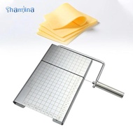 Shamjina Cheese Board Kitchen Tools Stainless Steel Board with 5 Replacement Wires Butter Cutter Che