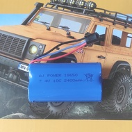Rc battery crawler MN98 MN99S J901 li-ion 18650 7.4V 2400mAH SM 3P