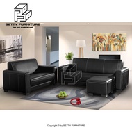BETTY FURNITURE NIKOLA 23 Seater + Ottoman Sofa Set / Leather Sofa Upholstery