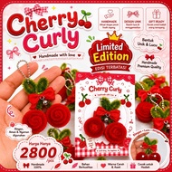 GANTUNGAN Cherry Curly Limited Edition Keychain | Cute Handmade Cherry Keychain Cherry Charm