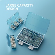 Portable 7-cell sealed medicine box, packaged seven days a week for health products and medicine sto
