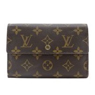 二手LOUIS VUITTON Porto Tresol Etui Papier 三折錢包 M61202，字母帆布，法國製造，2000 年，棕色，SP1000 按扣，男女通用。