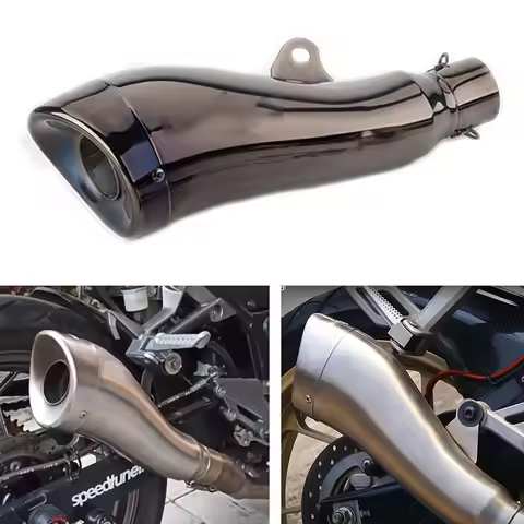 51mm Motorcycle Exhaust Leo Muffler Escape moto For Kawasaki Z400 650 RC390 R3 FZ8 CB1000R GSXR650 G