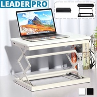 Black/White Height Adjustable Standing Desk Desktop Riser Laptop Workstation Stand Up Desk