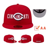 Cincinnati Reds Red Overlap 59FIFTYNew/Era Fitted Cap [Unisex] Fashionable Exquisite Embroidery Clos
