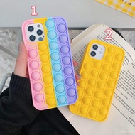 2021 pop it mobile phone case Phone Case Push it Pop bubble Fidget Silicone Mobile Phone Toy Case 4T