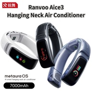ORIGINAL RANVOO AICE3 Smart Hanging Neck Air Conditioner Wearable Refrigeration Fan  Smart Semiconductor Portable Small usb Fan Bluetooth Headset Charging Silent Outdoor Air Conditioner Cooling Handy Tool