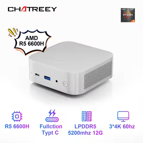 Mini PC Chatreey IT12M 1215U/6600H WIFI6 Windows 11 Ultra Small Pocket Computer Dual SSD Function Ty