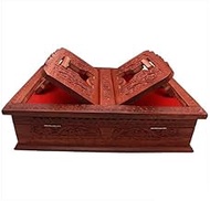 Wooden Decor Holy Book Stand Box for Reading Quran, Geeta, Guru Granth Sahib, Bibil, Book Box