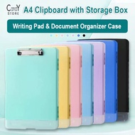 Multi-Functional 2 in 1 A4 Clipboard with Storage Box Storage Clipboard & File Organizer